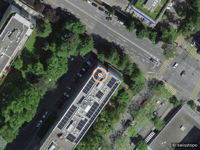 Luftbild Route de Florissant 78, Genève