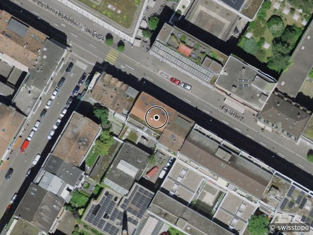 Luftbild der Lage – Güterstrasse 138, 4053 Basel
