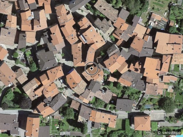 Luftbild Vicolo Piazzetta 16, Brè sopra Lugano