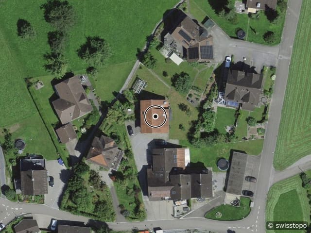 Luftbild der Lage – Bachstrasse 21B, 9425 Thal