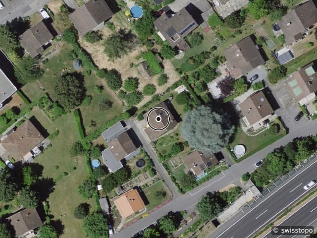 Aerial view of the location – Chemin de Rosemont 15, 1110 Morges