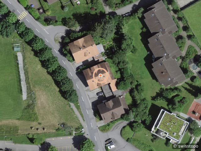 Luftbild der Lage – Erlenstrasse 15, 3612 Steffisburg