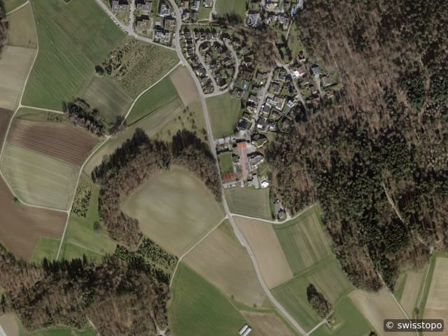 Vue aérienne : la zone
