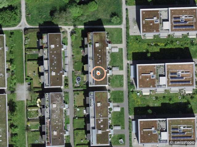 Luftbild der Lage – Lindenweg 4c, 3110 Münsingen