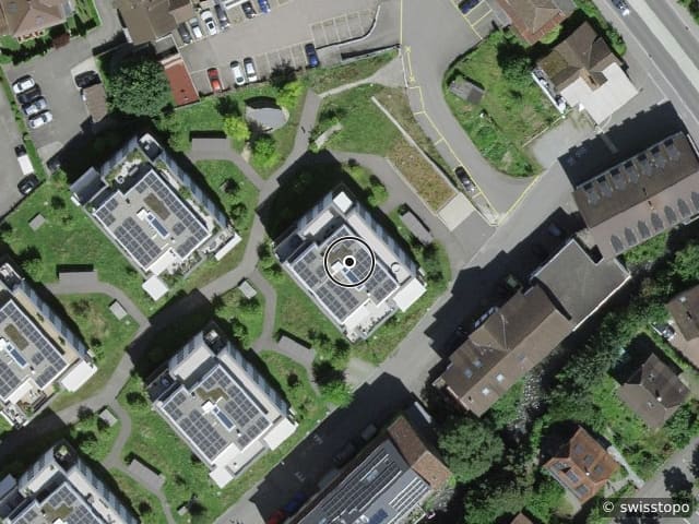 Luftbild der Lage – Anna Heerstrasse 4, 5034 Suhr