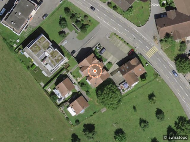 Luftbild der Lage – Luzernerstrasse 23A, 4806 Wikon