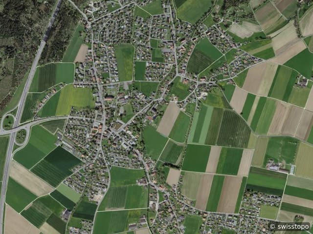 Luftbild der Lage – Kriegstetten