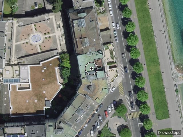 Luftbild der Lage – Quai Wilson 39, 1201 Genève