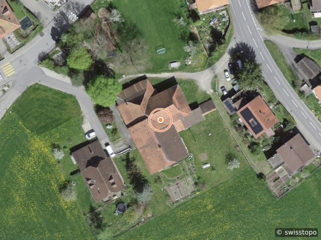 Luftbild der Lage – Mühlegässli 3, 3145 Köniz
