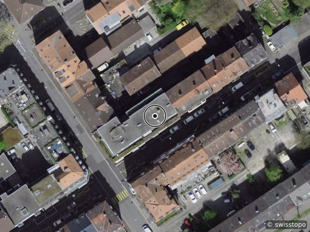 Luftbild Rue du Milieu 19, Biel