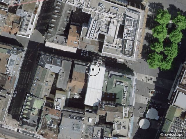Luftbild der Lage – Rue Neuve-du-Molard 22, 1204 Genève
