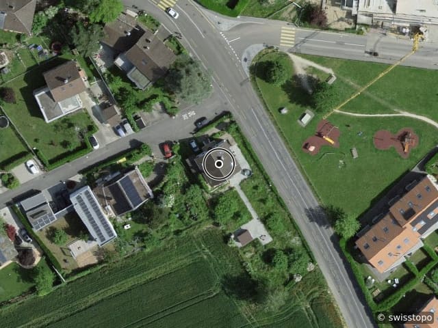 Luftbild Rue des Essertons 12, Neuchâtel