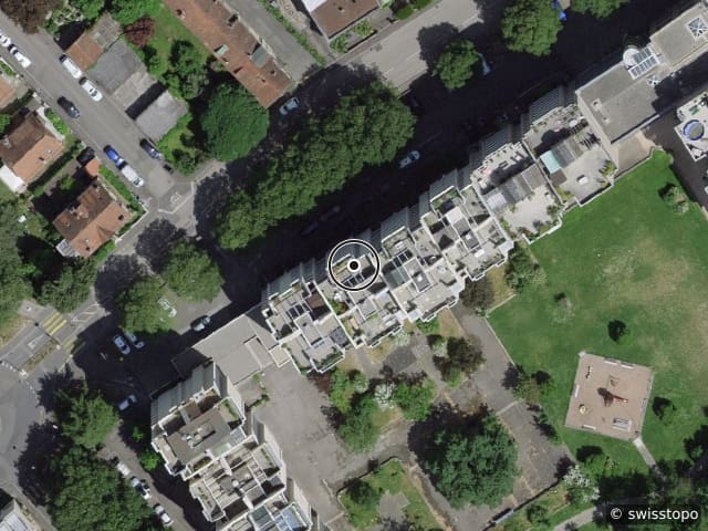 Luftbild der Lage – Rue Joseph-Girard 30, 1227 Carouge