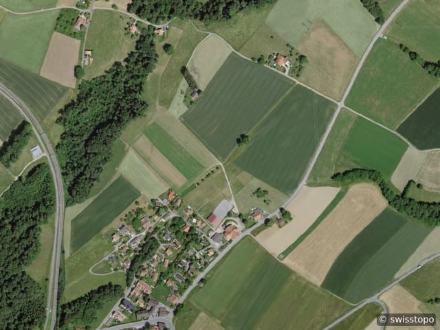 Luftbild Chapelle (Glâne)