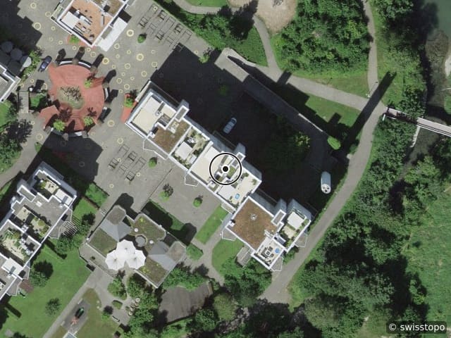 Luftbild Webermühle 32, Baden