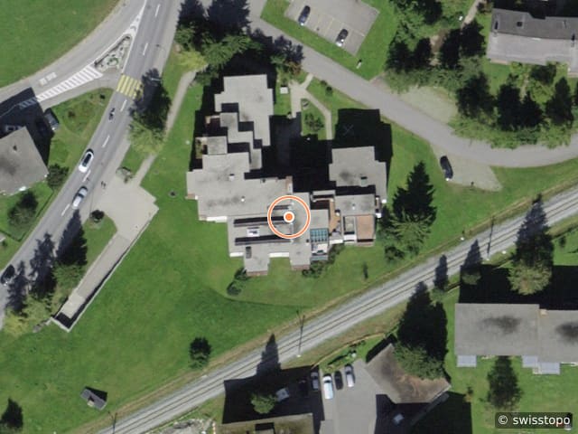 Luftbild Bahnhofstrasse 10, Davos Dorf