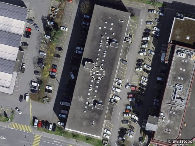 Luftbild der Lage – Hinterbergstrasse 11, 6330 Cham